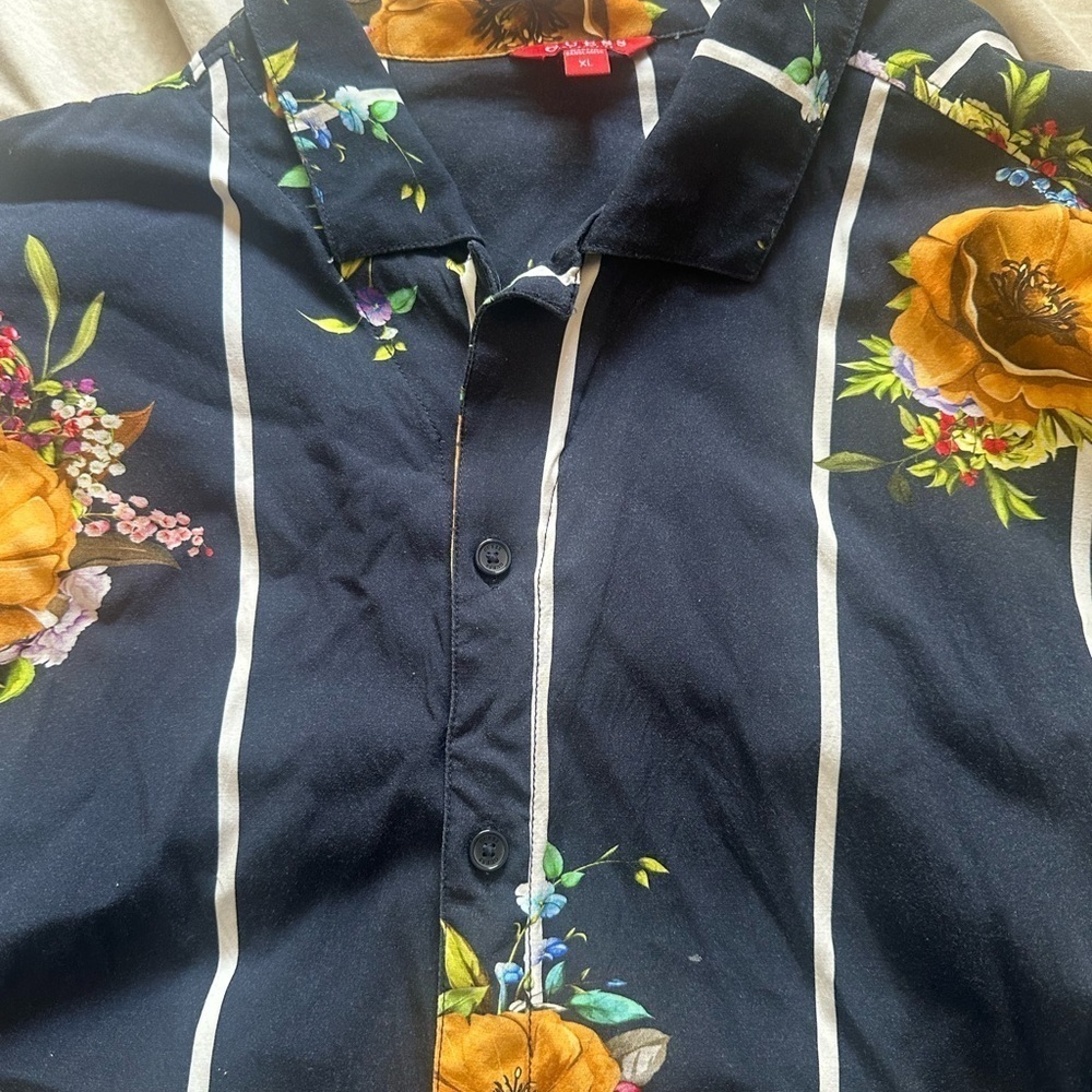 Floral Striped Men's Shirt Guess - Picture 2 of 6
